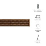 Sol Wave 71" Wall-Mounted TV Cabinet in Walnut