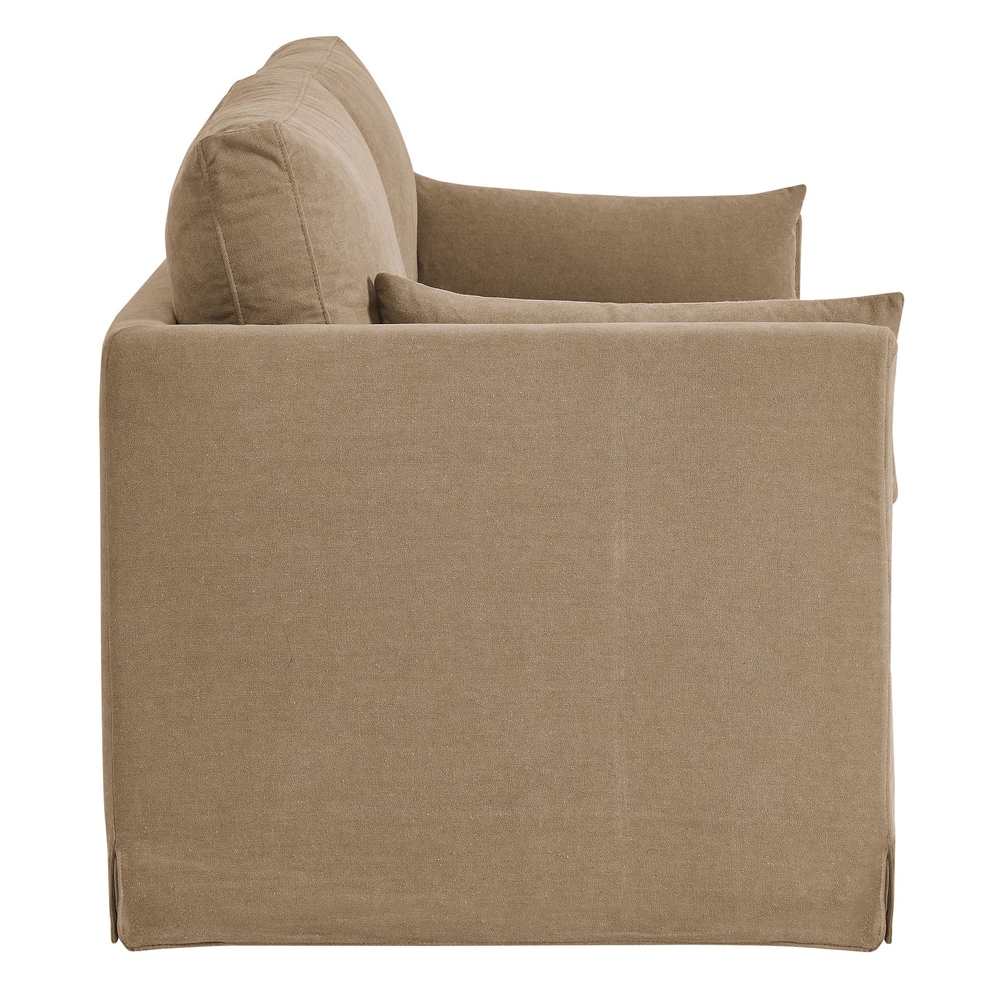 Boal Slipcovered Linen-Blend Loveseat in Almond