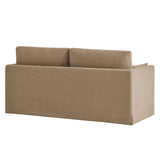 Boal Slipcovered Linen-Blend Loveseat in Almond
