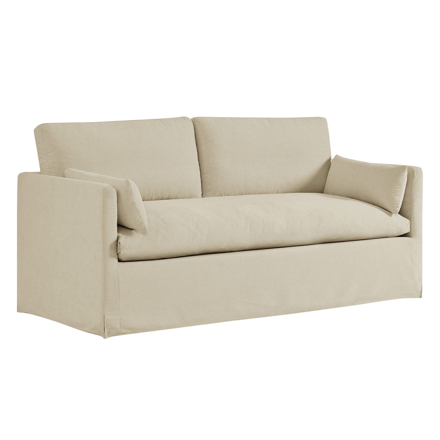 Boal Slipcovered Linen-Blend Loveseat in Linen