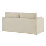 Boal Slipcovered Linen-Blend Loveseat in Linen