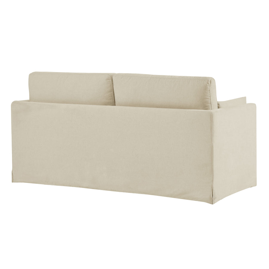 Boal Slipcovered Linen-Blend Loveseat in Linen