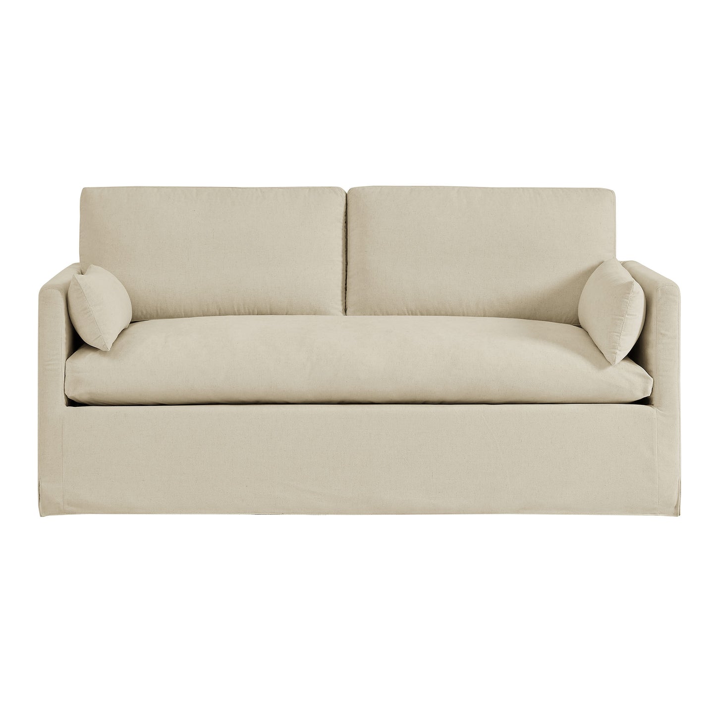 Boal Slipcovered Linen-Blend Loveseat in Linen
