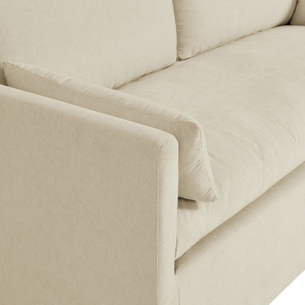 Wellfleet Slipcovered Linen-Blend Loveseat in Linen
