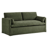 Boal Slipcovered Linen-Blend Loveseat in Sage