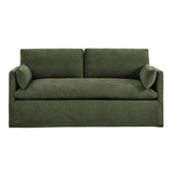 Boal Slipcovered Linen-Blend Loveseat in Sage