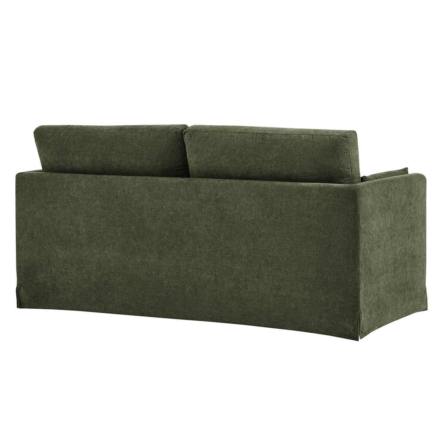 Boal Slipcovered Linen-Blend Loveseat in Sage