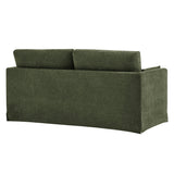 Boal Slipcovered Linen-Blend Loveseat in Sage