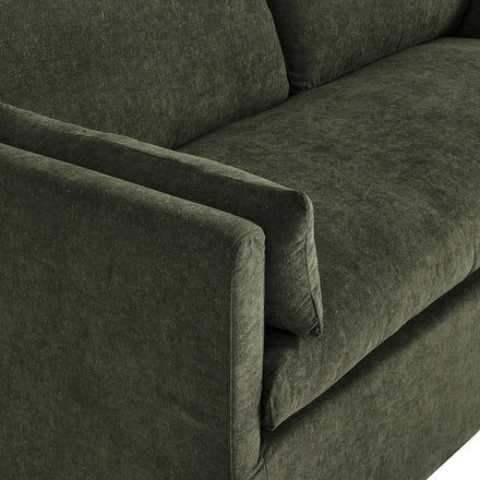 Wellfleet Slipcovered Linen-Blend Loveseat in Sage