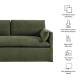 Boal Slipcovered Linen-Blend Loveseat in Sage