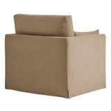 Boal Slipcovered Linen-Blend Armchair in Almond