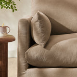 Boal Slipcovered Linen-Blend Armchair in Almond
