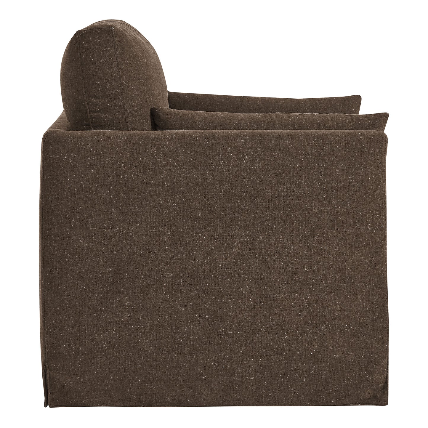 Boal Slipcovered Linen-Blend Armchair in Cocoa