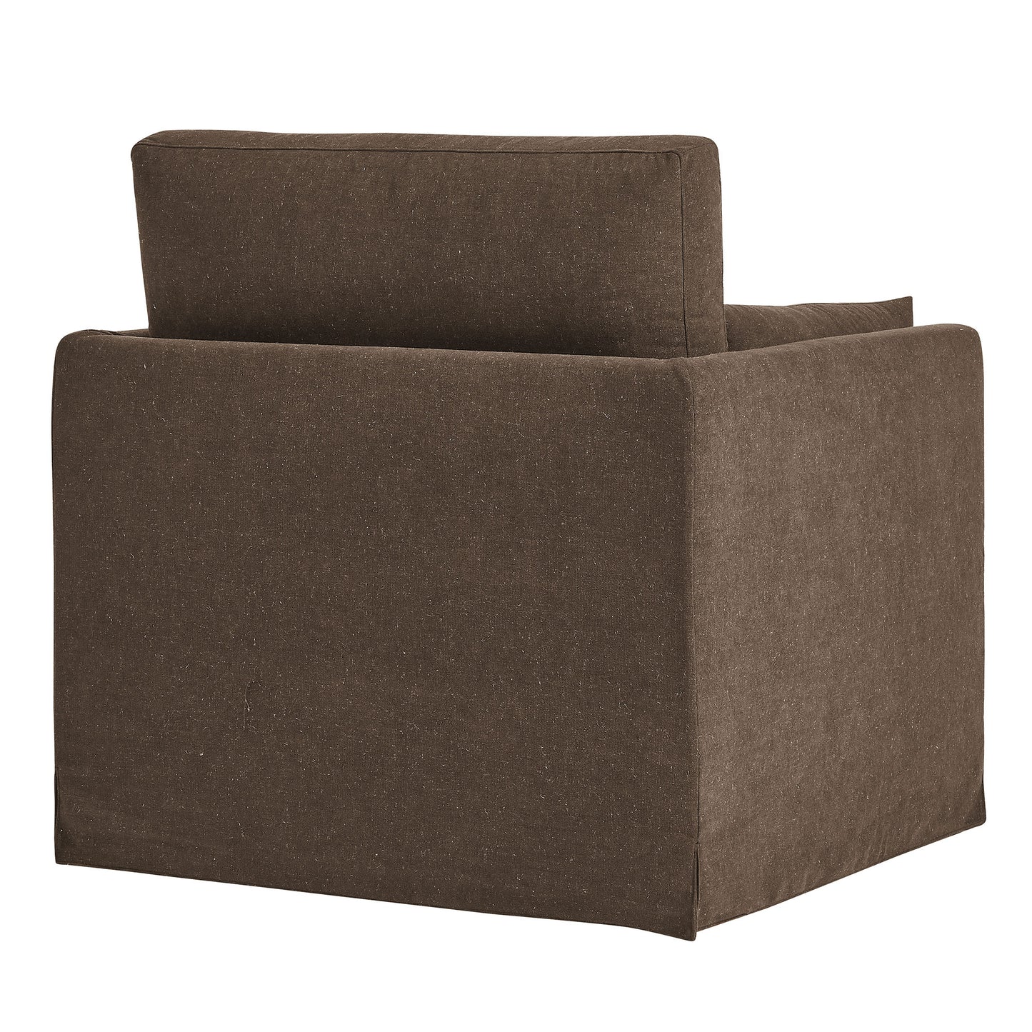 Boal Slipcovered Linen-Blend Armchair in Cocoa