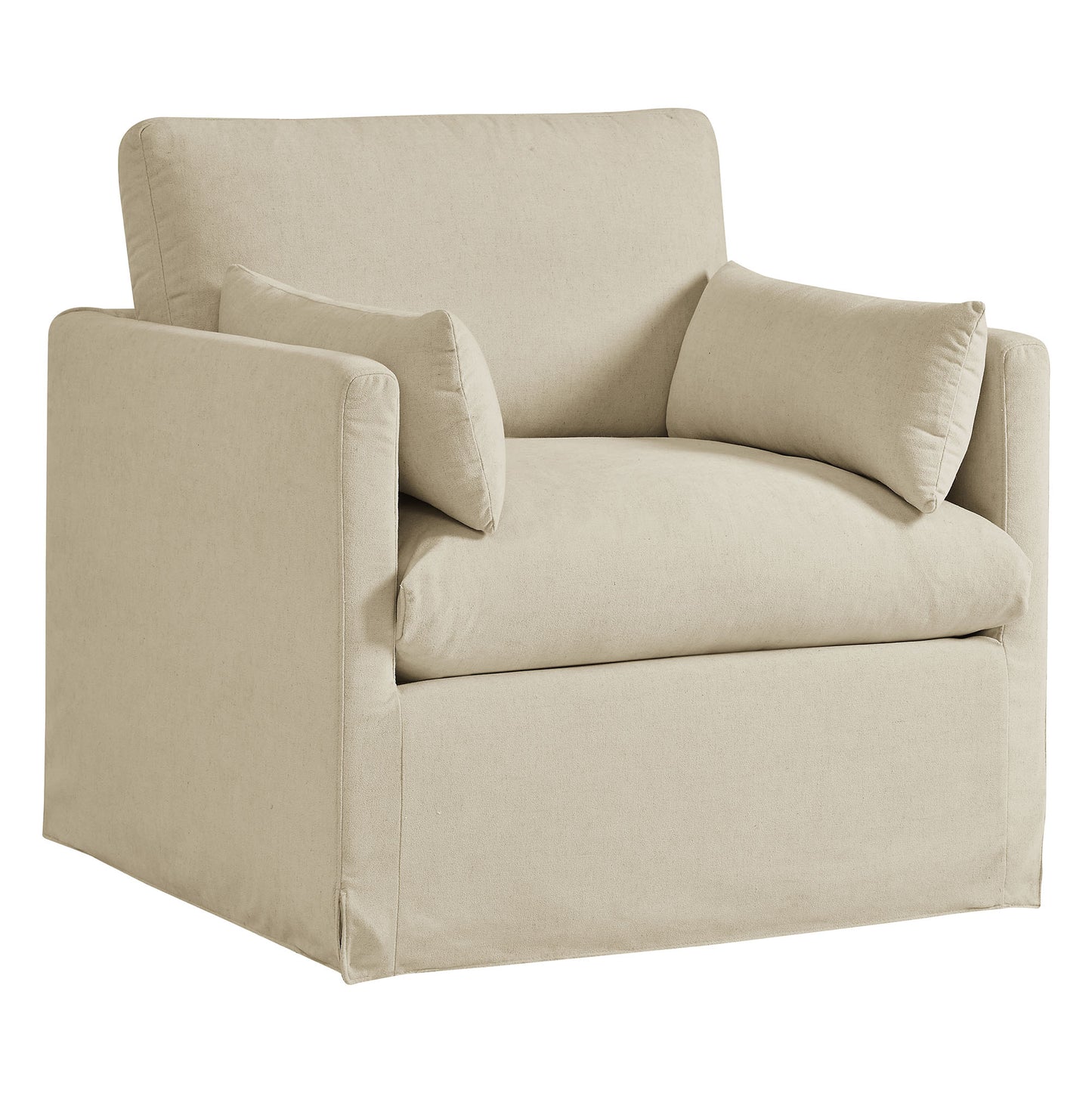 Boal Slipcovered Linen-Blend Armchair in Linen