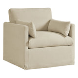Boal Slipcovered Linen-Blend Armchair in Linen