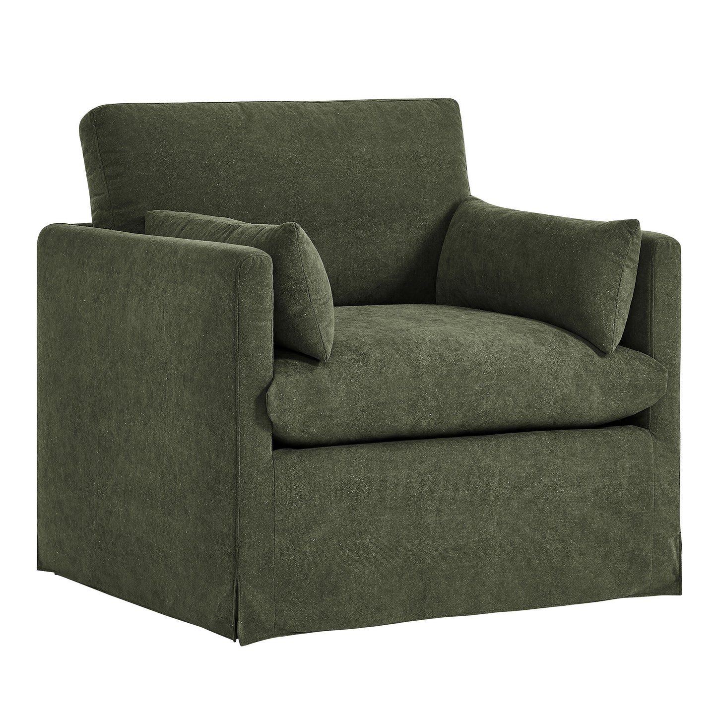 Boal Slipcovered Linen-Blend Armchair in Sage
