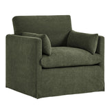 Boal Slipcovered Linen-Blend Armchair in Sage