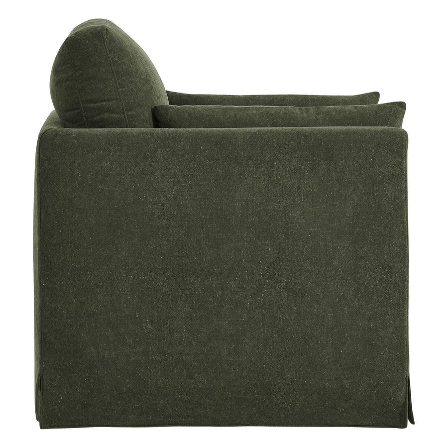 Boal Slipcovered Linen-Blend Armchair in Sage