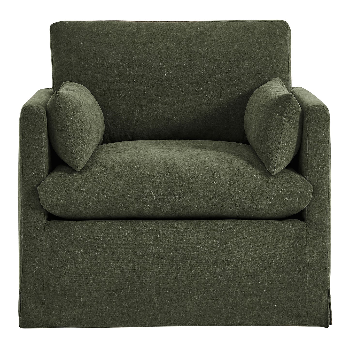 Boal Slipcovered Linen-Blend Armchair in Sage
