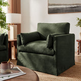 Boal Slipcovered Linen-Blend Armchair in Sage