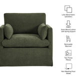 Boal Slipcovered Linen-Blend Armchair in Sage