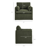 Boal Slipcovered Linen-Blend Armchair in Sage