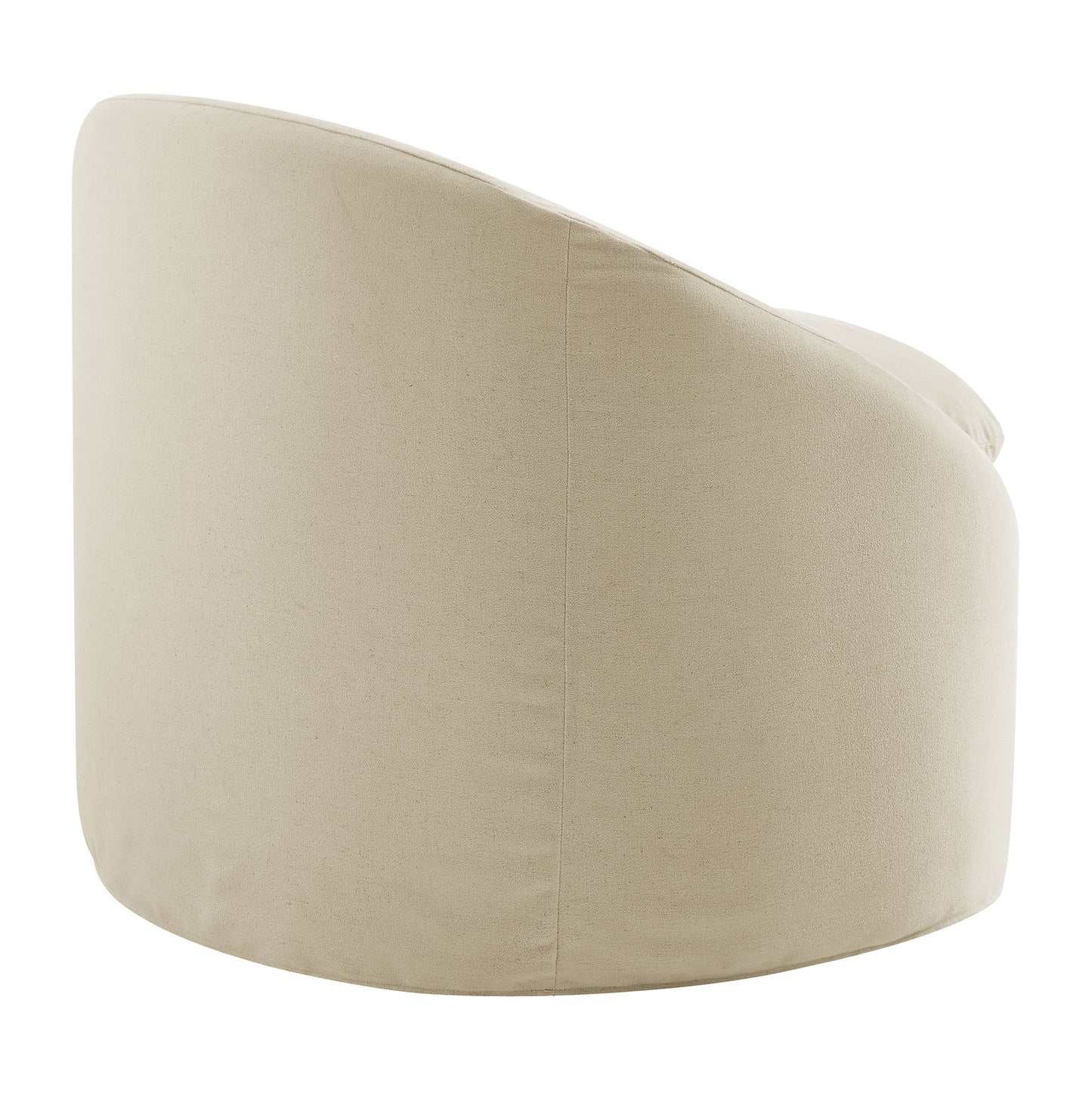 Lahinch Slipcovered Linen-Blend Round Accent Chair in Linen