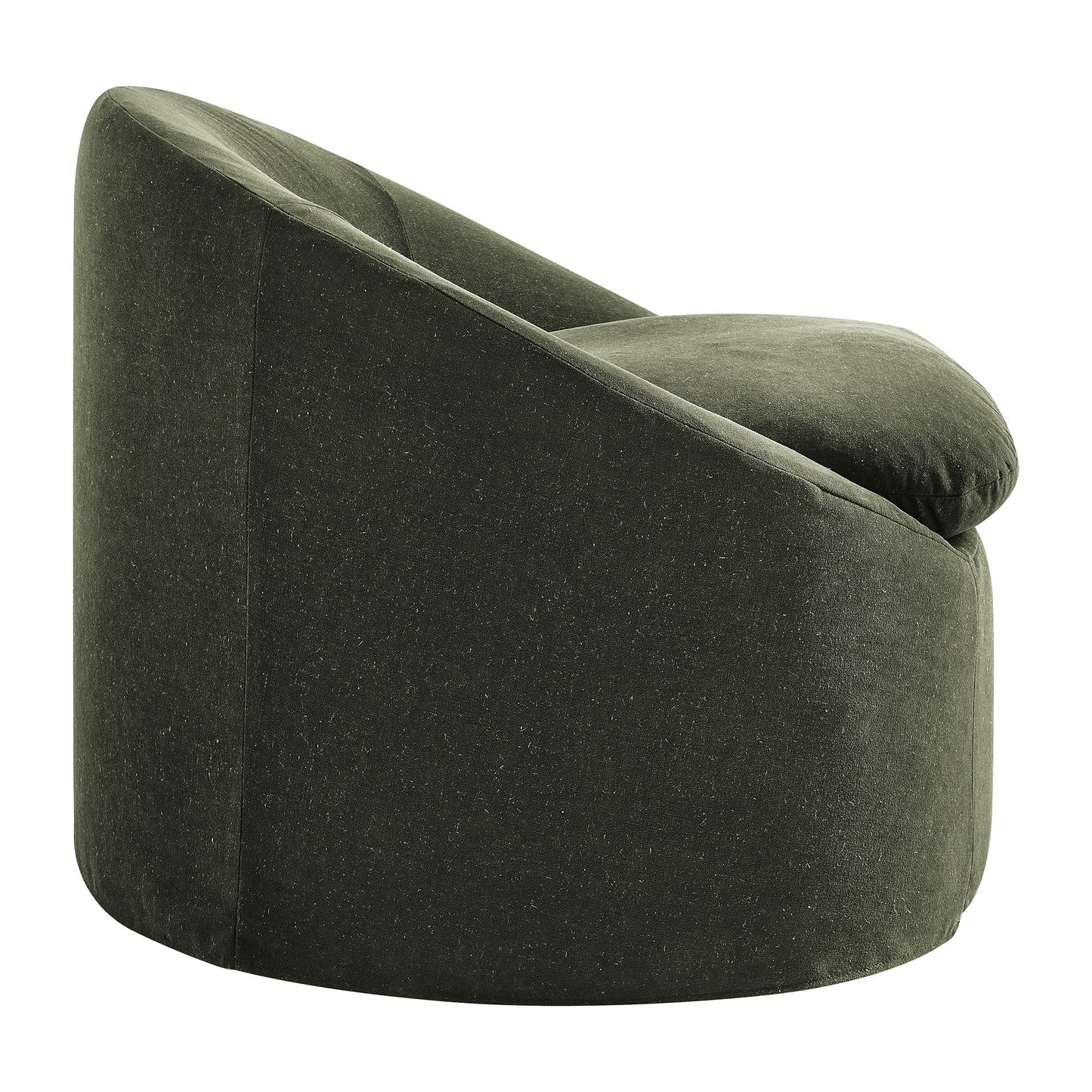 Lahinch Slipcovered Linen-Blend Round Accent Chair in Sage