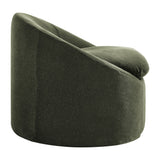 Lahinch Slipcovered Linen-Blend Round Accent Chair in Sage