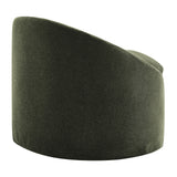 Lahinch Slipcovered Linen-Blend Round Accent Chair in Sage