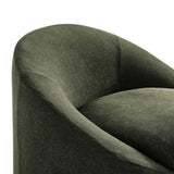 Lahinch Slipcovered Linen-Blend Round Accent Chair in Sage