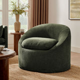 Lahinch Slipcovered Linen-Blend Round Accent Chair in Sage