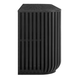 Hollis 75" Curved Sideboard Storage Cabinet in Black