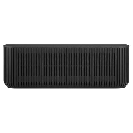 Fortitude 75" Curved Sideboard Storage Cabinet in Black