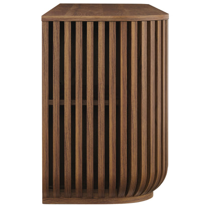 Fortitude 75" Curved Sideboard Storage Cabinet by Furniture For America