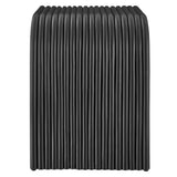 Isla Curved Natural Rattan Side Table in Black