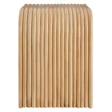 Isla Curved Natural Rattan Side Table in Natural