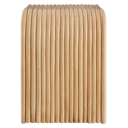 Eve Curved Natural Rattan Side Table in Natural