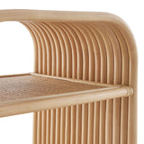 Isla Curved Natural Rattan Side Table in Natural