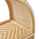 Mabli 67 Inch Tall Arched Natural Rattan Bookshelf in Natural