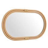Ezra Oval Rattan Wall Mirror in Natural
