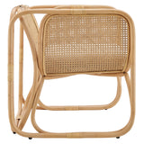 Sylvie Natural Rattan Accent Armchair in Natural