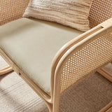 Sylvie Natural Rattan Accent Armchair in Natural