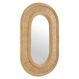 Odense Oval Rattan Wall Mirror in Natural