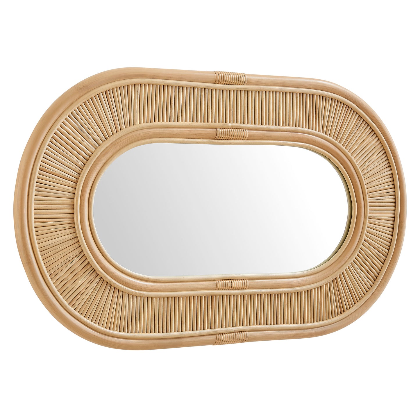 Sovana Oval Rattan Wall Mirror by Furniture for America