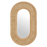 Odense Oval Rattan Wall Mirror in Natural