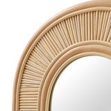 Odense Oval Rattan Wall Mirror in Natural