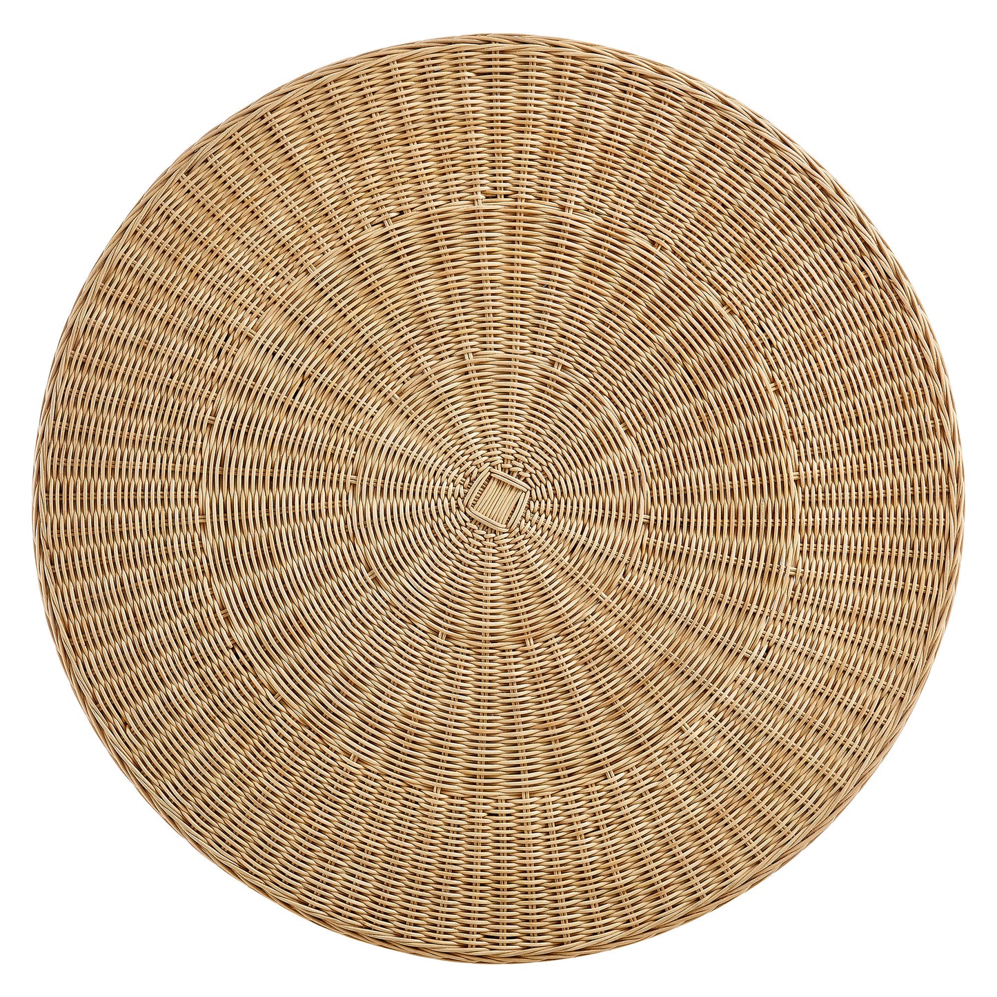 Ainsley 32 Inch Round Natural Rattan Coffee Table by Furniture for America