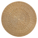 Saffi 32 Inch Round Natural Rattan Coffee Table in Natural